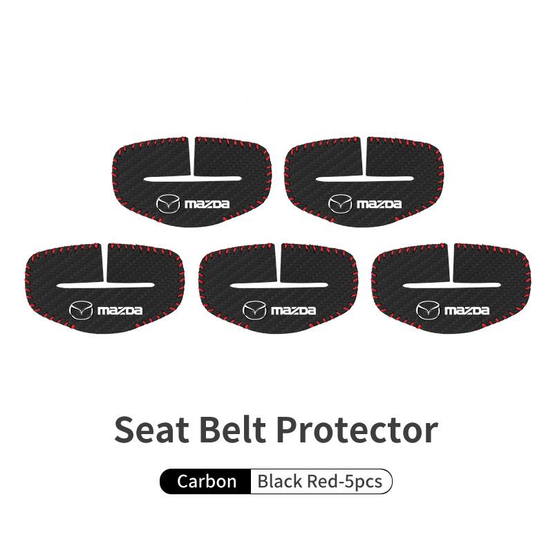 Car Seat Belt Buckle Cover Leather Protector Anti-collision Case For Mazda 3 CX3 CX4 CX5 CX7 CX8 CX9 CX30 RX7 Atenza Axela