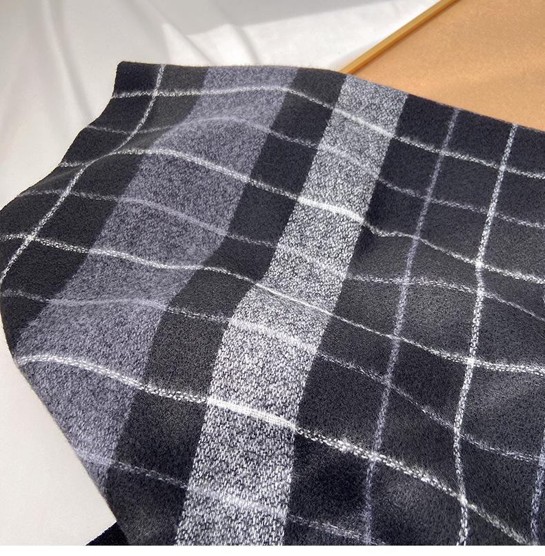 Klassischer Damen-Schal mit Karomuster - Imitation Kaschmir, Doppelt verwendbarer Nackenwärmer, Herbst/Winter 2023 Schal