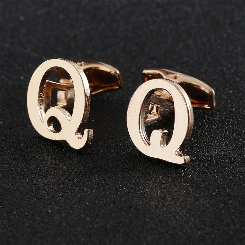 Exklusive goldene Alphabet Manschettenknöpfe für Herren - Elegantes Design für französische Hemden