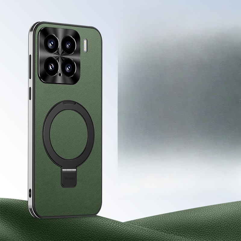 Adatto per Xiaomi 15pro Custodia per telefono Supporto Attacco magnetico 15por Obiettivo All-inclusive Uomini d'affari Anti-caduta Custodia in pelle liscia