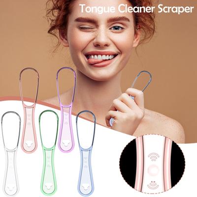 1Pcs Tongue Cleaner Tongue Cleaning Scraper Reusable Cleaning Brush Tongue Scraper Tool Oral Multicolor Care Hygiene Oral S7R1