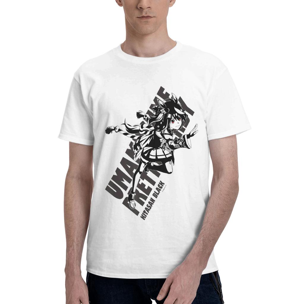 Umamusume Pretty Derby Anime T-Shirts Men Women  Vintage Cotton Tee Shirt Round Neck Short Sleeve T Shirts Plus Size Clothing