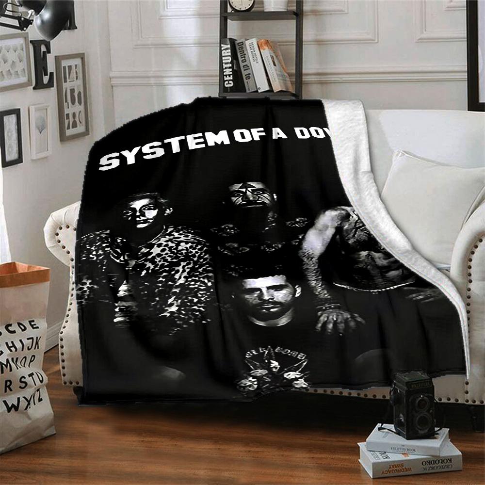 1 pezzo System of a Down Morbido Plaid in Flanella per Tutte le Stagioni per Casa, Ufficio, Uso Esterno Confortevole Resistente Morbido Caldo Plaid per Casa