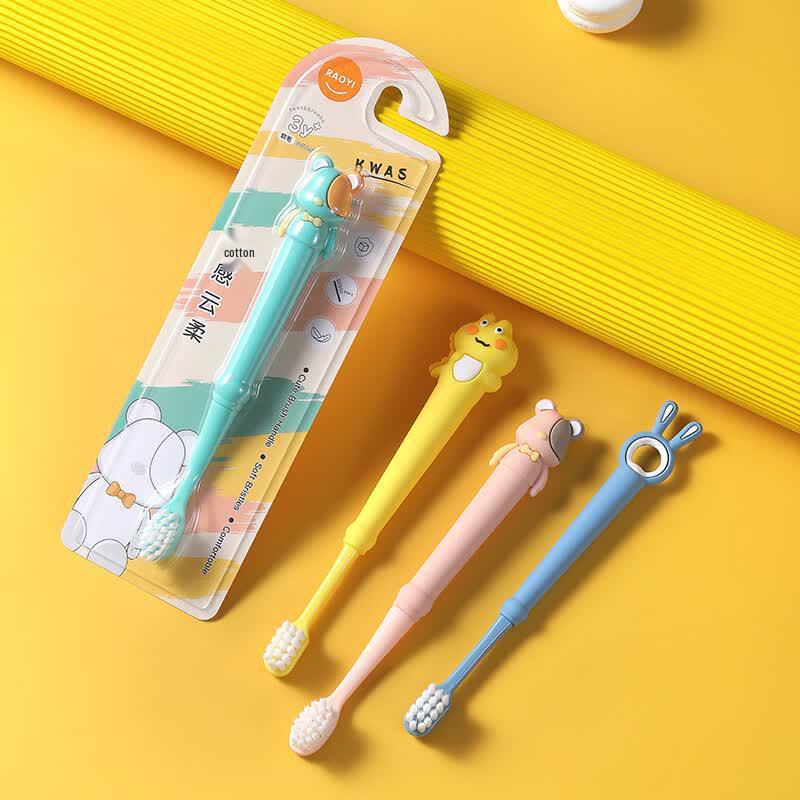 RAOYI Children's Silicone Handle Soft Bristle Toothbrush (2-Pack)