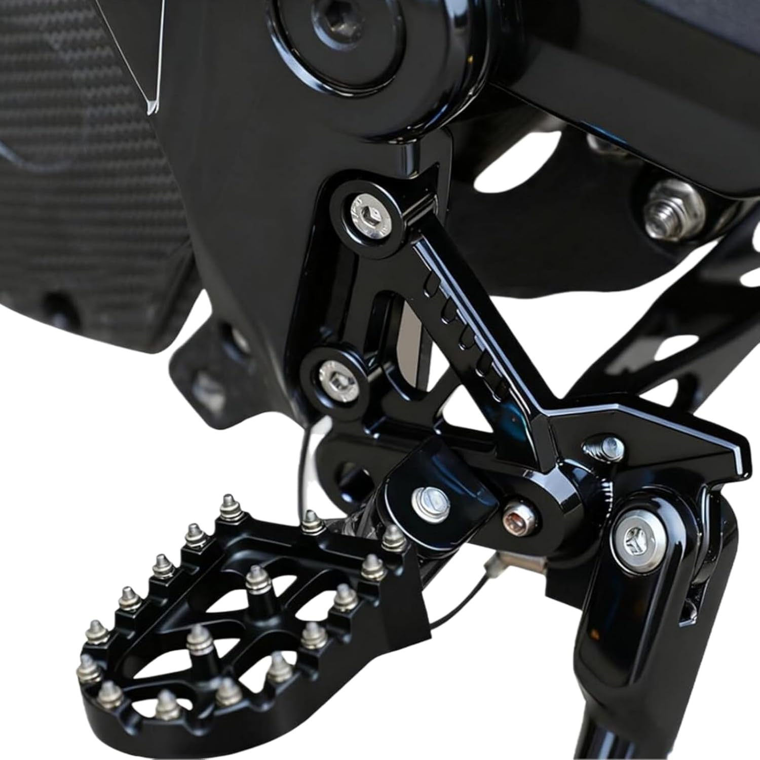 

Dirt Bike Foot Pegs Footrests CNC for Talaria Footpegs Aluminum for Talaria X3/MX3/MX4/MX5 Talaria Komodo Electric Dirt Bike Black чёрный