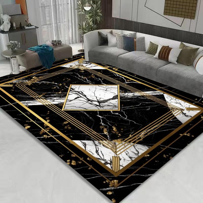 Nordic Luxury Large Carpet for Living Room Marble Texture Household Sofa Coffee Tables Mat Washable Room Decor Bedroom Area Rugs