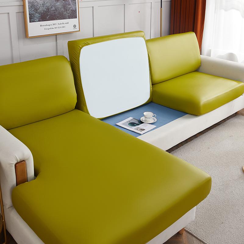 Waterproof Pu Elastic Sofa Seat Covers Loveseat Sofa Furniture Protector Slip Cover For Settee Seater Replacement Living Room