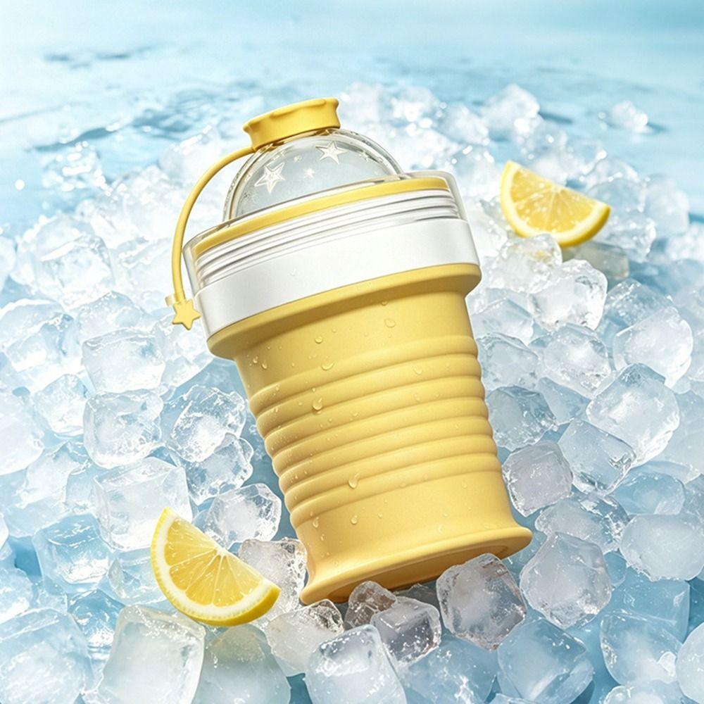 Silicone Ice Ball Maker Cup Portable Tumbler Ice Mold Cup New Ice Sphere Mold  Travel