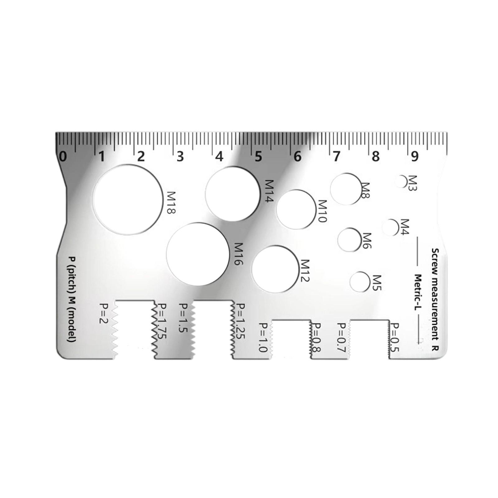 

Steel Thread Gauge Ruler For M3 M4 M5 M6 M8 M10 M12 M14 M16 M18 Precise Measurement In Industrial Application