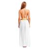 Women's Sequin Tassel Belly Dance Set - Halter Backless Crop Top & Split Mesh Skirt for Halloween