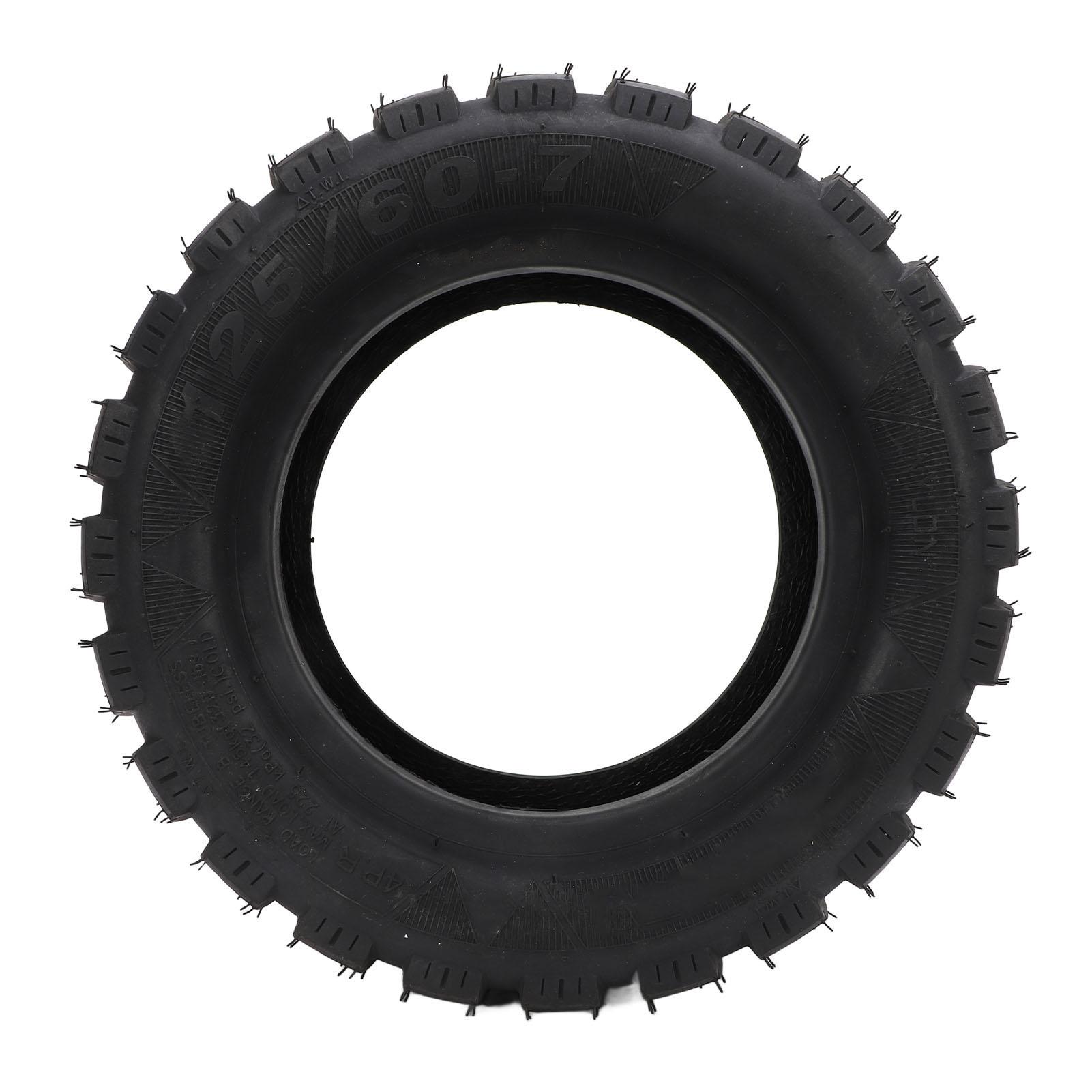 

125 60‑7 Tire Tubeless Wheel Tire Replacement Rubber Vacuum Tire for Hard Medium Soft Sandy Terrain