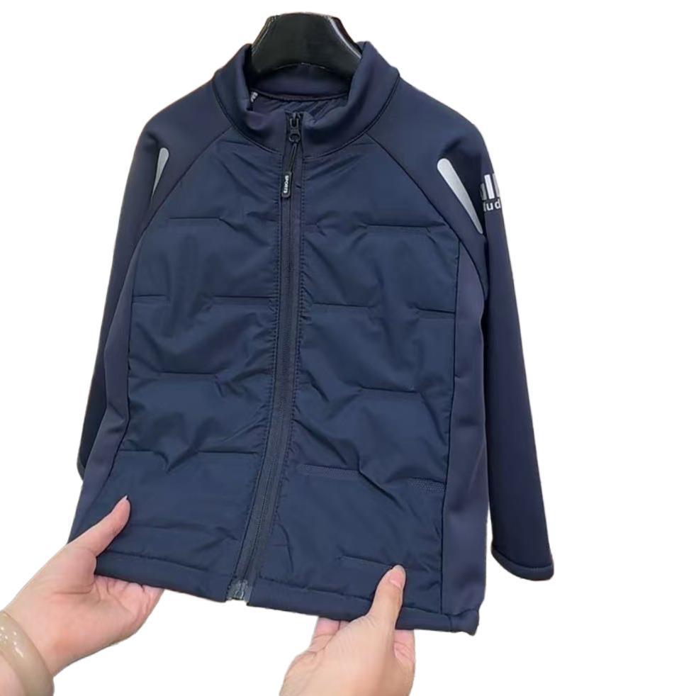 Boys' Korean Style Cotton-Padded Jacket - Autumn/Winter 2025, Thin Cotton Coat, Navy Blue & Coffee, In Stock