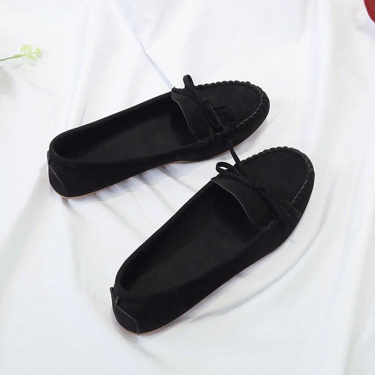 Chaussures Plates Loafers à Nœud pour Femmes, Antidérapantes à Bout Rond à Enfiler, Chaussures Plates Décontractées à Largeur Large pour le Printemps, Grandes Tailles 35-43