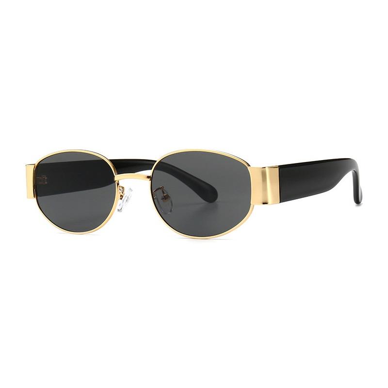 New Luxury Oval Designer Sunglasses For Men And Women Classic Metal Frame Fashion Sun Glasses
