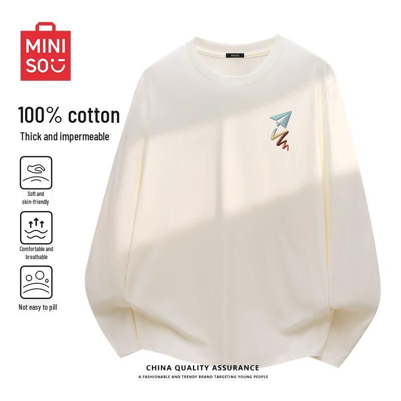 MINISO Men's Heavyweight Long-Sleeve T-Shirt