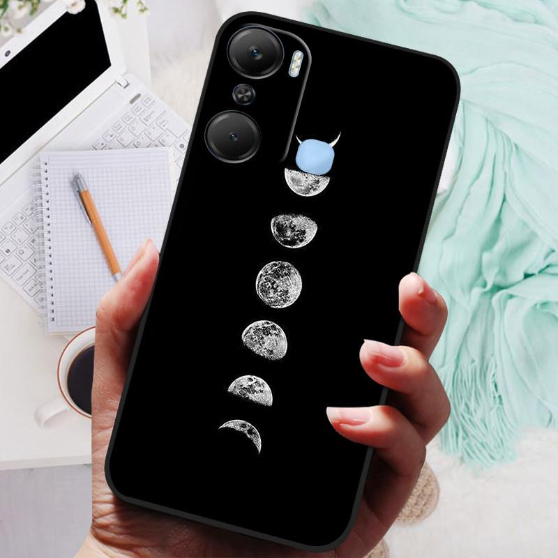 For Infinix Hot 12 Pro Case Black Cover Lion Wolf Silicone Soft Back Cases For Infinix Hot 12i Hot12 Pro / Hot 20 5G Case Shell