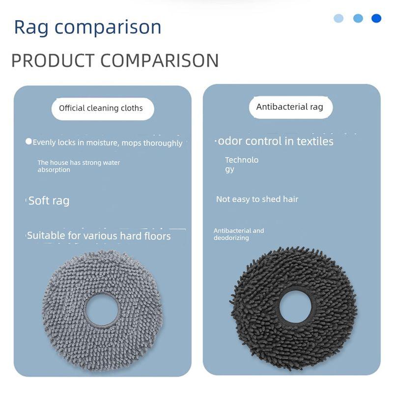 Compatible with Roborock Vacuum Cleaner Accessories P10 Pro/P10S Consumables Dust Bag Side Brush Cleaning Cloth Filter Cleaning Fluid