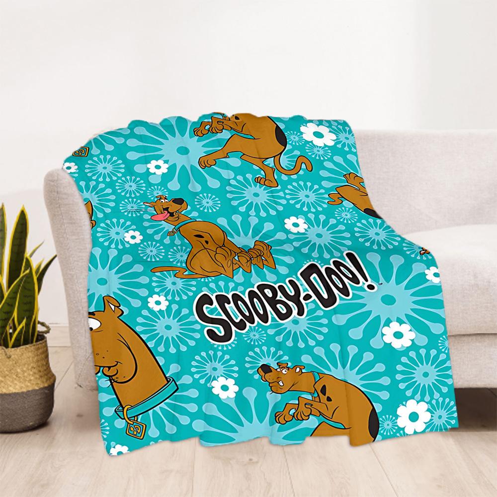 1PC Scooby-Doo Pattern Outdoor Blanket Lightweight Flannel, Soft & Warm, All-Season Use for Sofa, Outdoor018