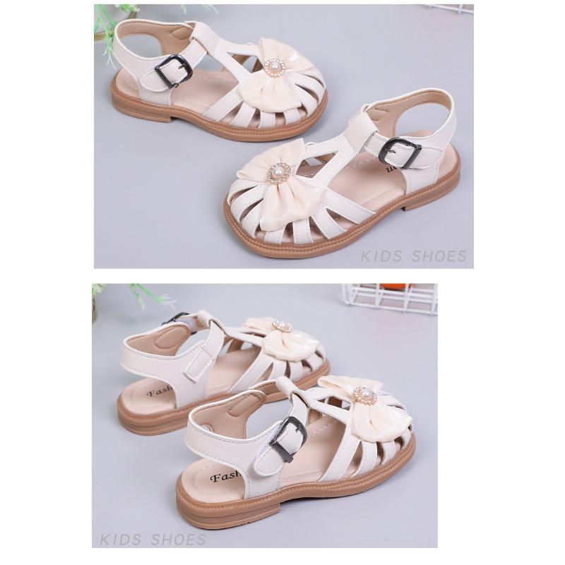 Baby Kids Bow Princess Sandals, Korean Soft Sole Summer Girls Shoes