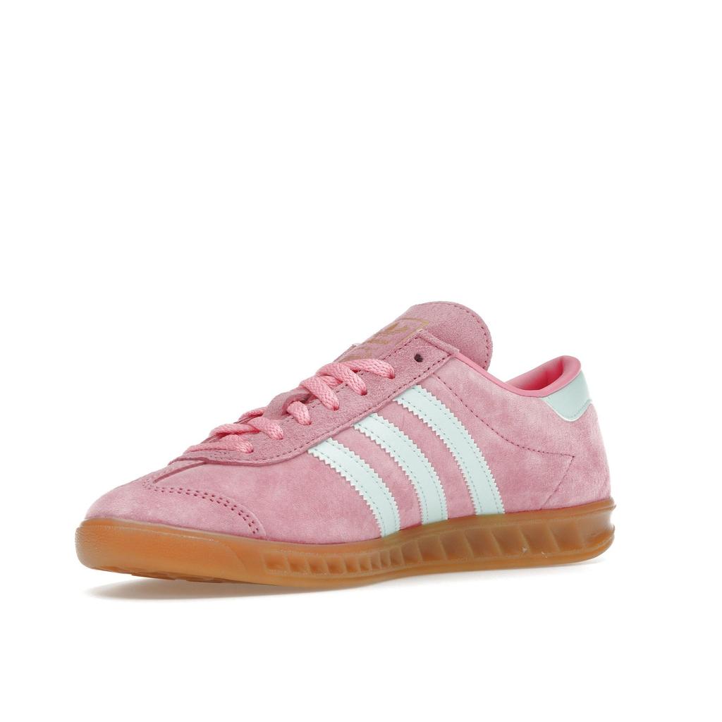 adidas Hamburg Bliss Pink Semi Flash Aqua Women's Suede Sneakers IH5459