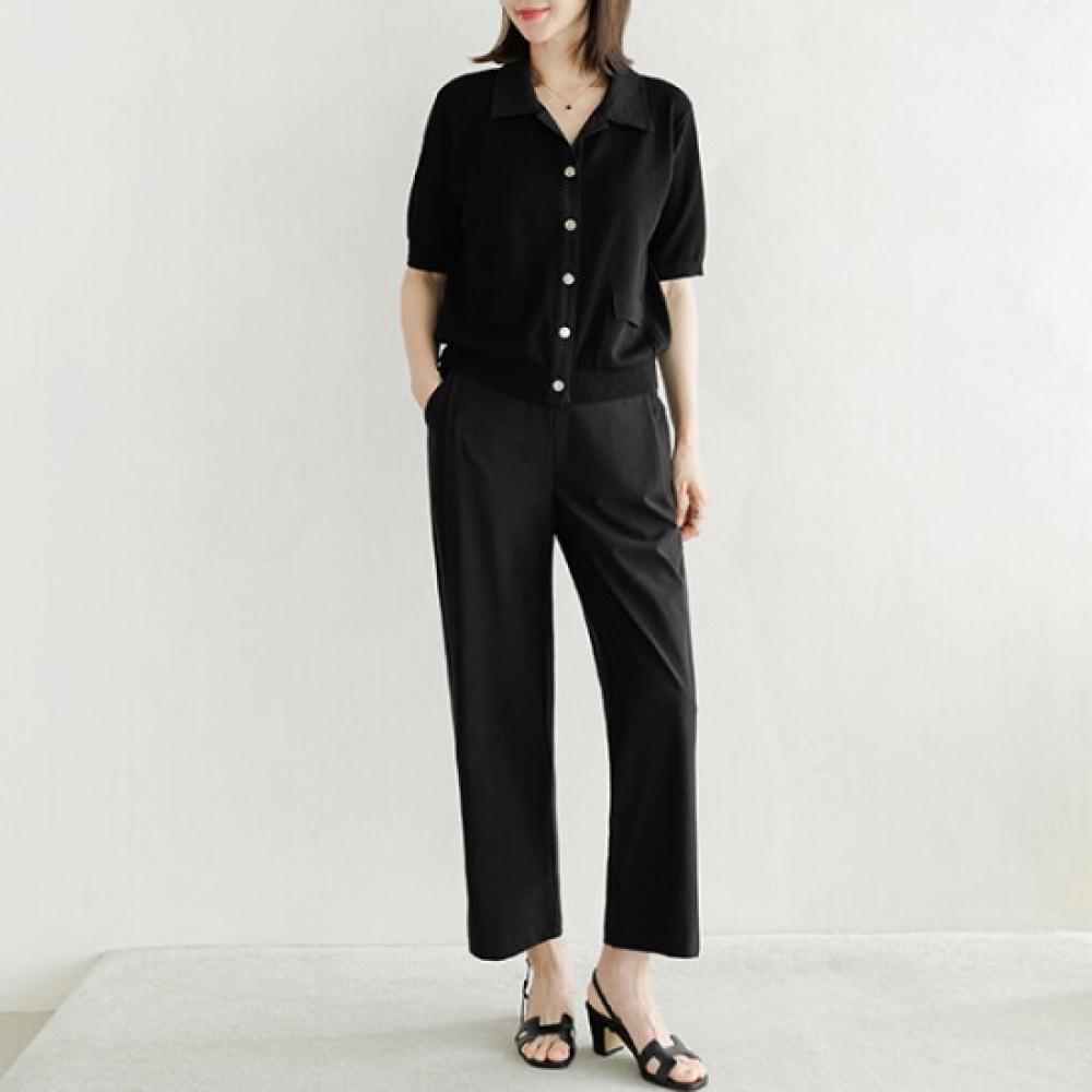 Dedra Short Open Collar Knit Knf3033