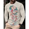 Autumn Men's 3D Printed Crew Neck Long Sleeve T-Shirt
