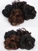 Black Brown Synthetic Chignon Messy Bun Claw Clip in Hair Piece Wavy Curly Hair Bun Ponytail Extensions Scrunchie Hairpieces for Women