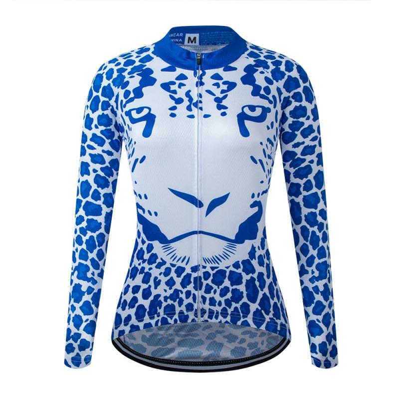 Womens Long Sleeve Cycling Jersey Breathable Quick Dry Mountain Road Bike Top