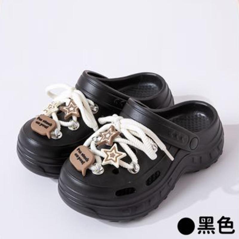 New thick-soled slippers women wear non-slip and wear-resistant cute cartoon eva slippers hole shoes wholesale