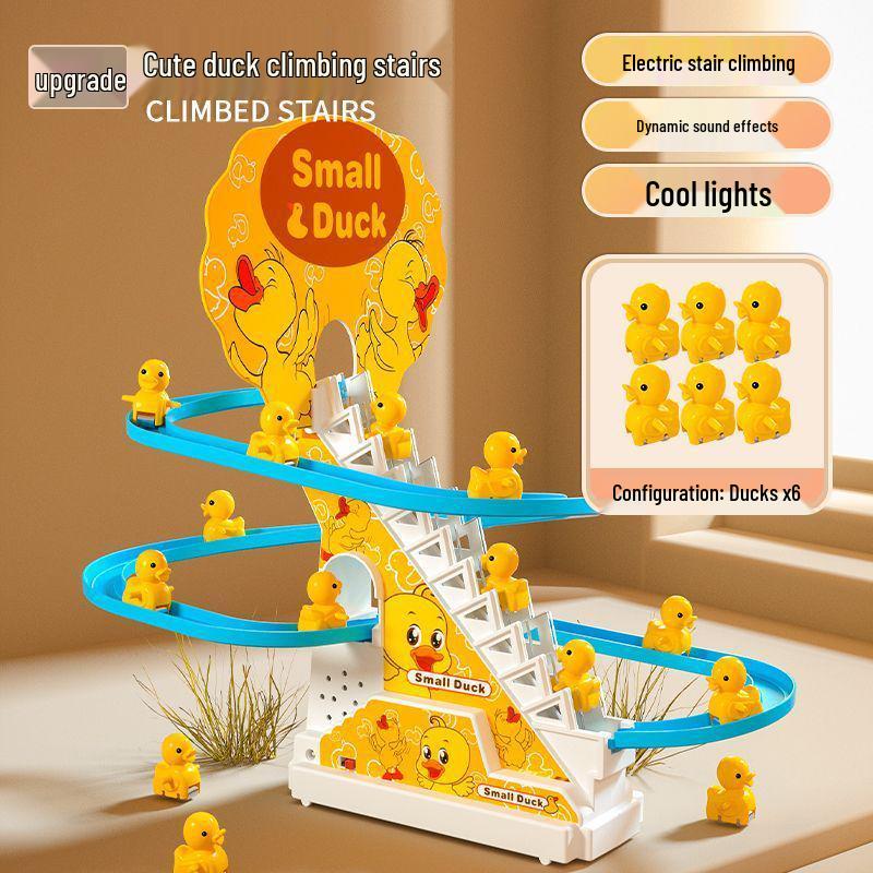 Electric Yellow Duck Climbing Toy for Infants and Toddlers 0-3 Years