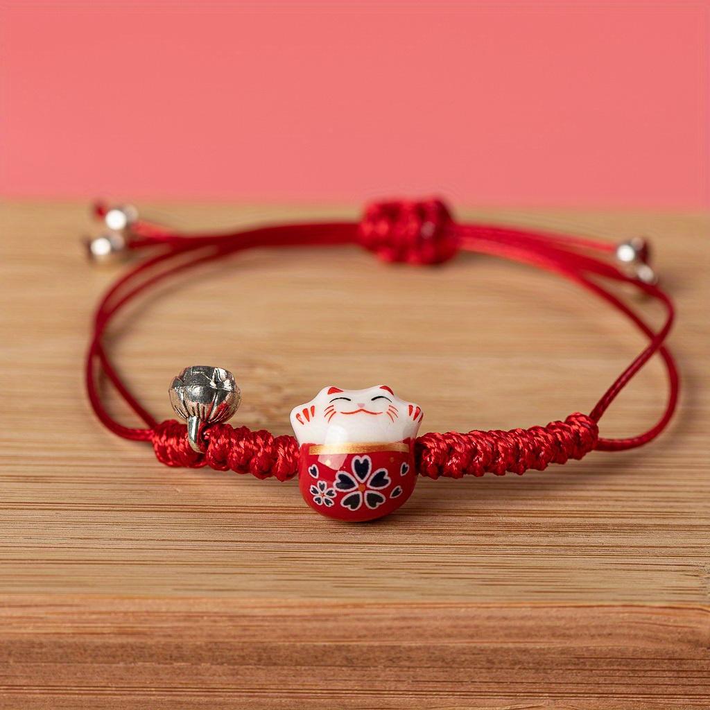 Cute Ceramic Pendant Bracelet, Ceramic Bead Bracelet Set, Fresh and Artistic Style Versatile Jewelry, Girl's Heart Jewelry