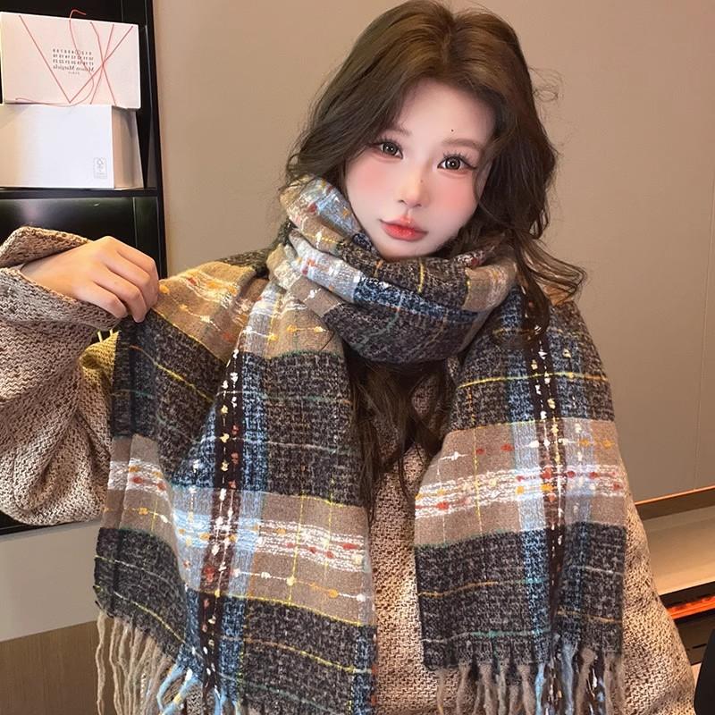 New autumn and winter scarf Wizard of Oz Mohair Korean version versatile student advanced thickened warm