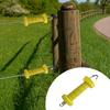 10-Piece Electric Fence Gate Handle Set with Spring and Insulator | Ideal Livestock Fence Accessory for Farms and Ranches (Yellow)