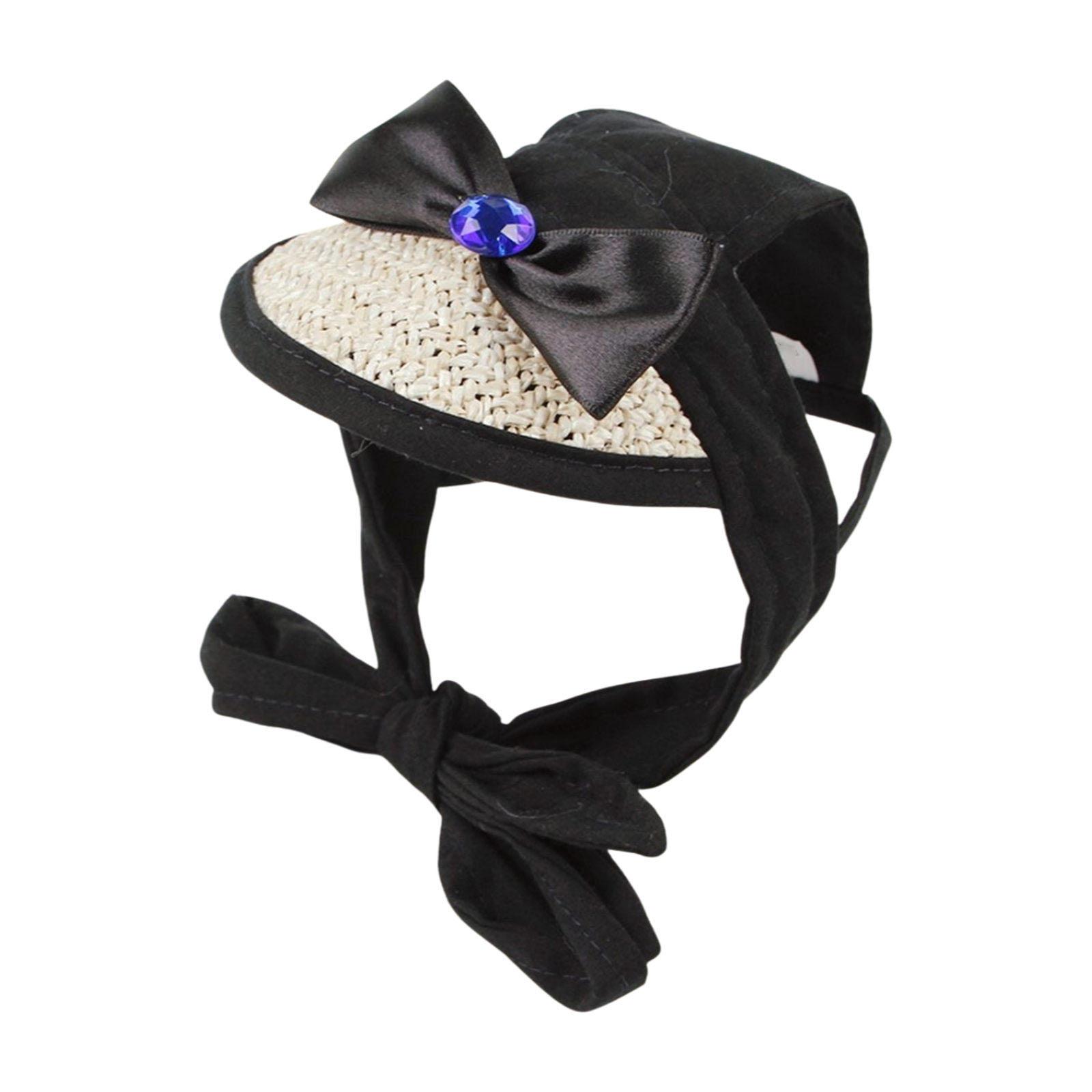 

Регулируемая собачья солнцезащитная кепка для щенков, защитная бейсболка от солнца на открытом воздухе с отверстиями для ушей для прогулок с домашними животными, кемпинга S чёрный