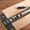 2 In 1 Drilling Positioning Scoring Ruler - Aluminum Alloy Scriber Marking Gauge with 6/8/10mm Drill Sleeves and Activity Block