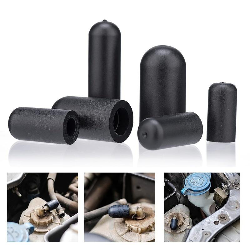 80-160 Pcs Black Rubber Vacuum Dust For Caps- Assortment Kit For Car Carburetor Valves And Ports, Mixed Sizes, Dust Seal