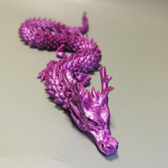 3D Printed Dragon Figure Action Toy Realistic Looking Vibrant Color Chinese Dragon