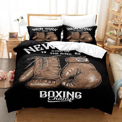Conjuntos de cama de boxe 3D Conjunto de capa de edredom com fronha Twin Full Queen King Roupas de cama Roupa de cama