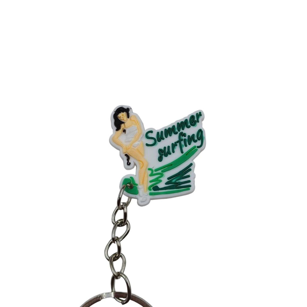 Creative Sports Keychain: Soft PVC Rubber Keyring for Football, Basketball, Volleyball, Rugby Bag Pendant