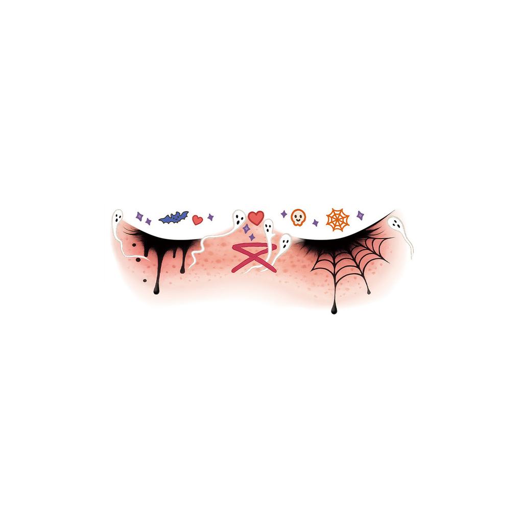 Halloween Colorful Makeup Face Stickers Halloween Holiday Party Show Temporary Face Stickers