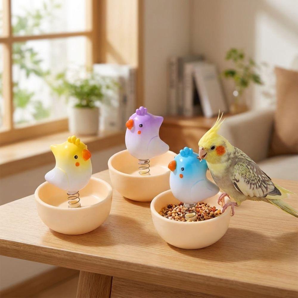 Anti Spill Bird Food Bowl Large Capacity Pet Feeding Cup Practical Food Water Dish Small Pet Bird