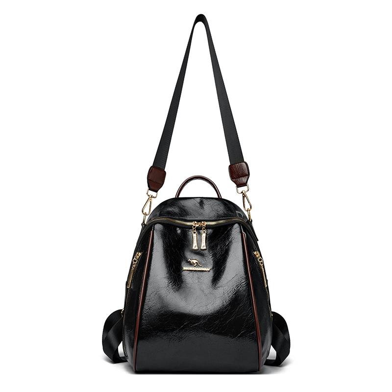 Měkký kožený batoh pro ženy, multifunkční cestovní batoh s velkou kapacitou, studentský školní batoh