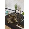 Service Presentation Set Towel Holder Napkin Holder Nihale Gold Gold Filled Shiny Stainless Steel 3 Pcs Kitchen