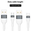 1.2m USB to Type C/USB 5pin Data Line, 6A Quick Charging Power Cable Supports Stable Data Transfer for Tablets Phones