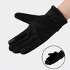 Black Winter Ski Gloves Multifunction Driving Gloves Gift Men Leather Mittens  Female