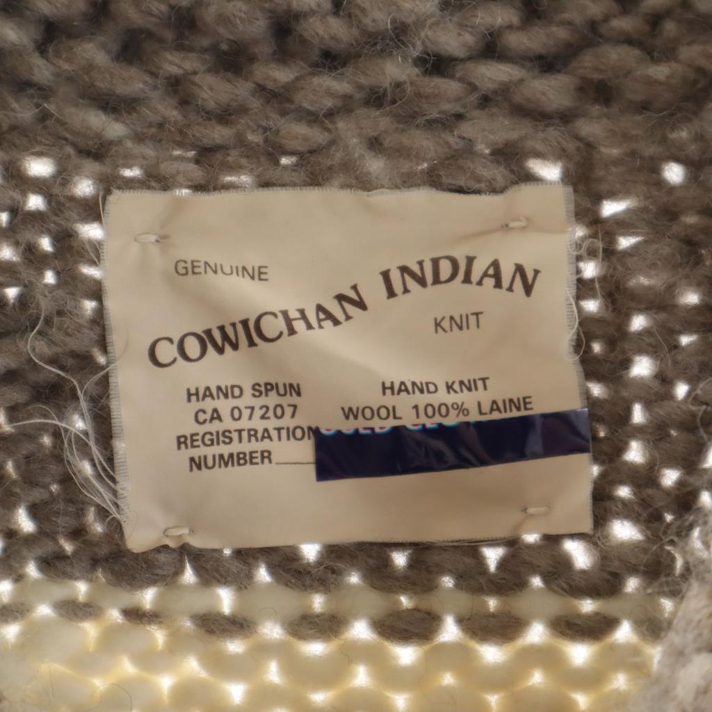 COWICHAN INDIAN 90s Old Cowichan Jacket Gray Knit Men's Used