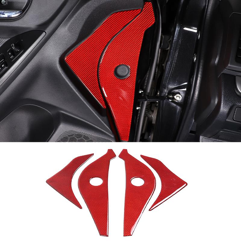 For Subaru Forester 2013-2018 Red Soft Carbon Fiber Interior Kit Dashboard Console Gear Shift Panel Decoration Trim Stickers