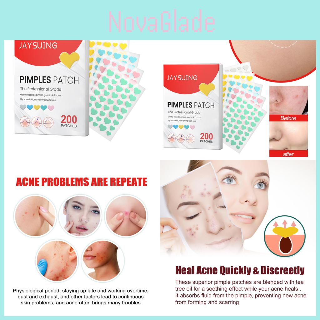 Jaysuing Love Heart Acne Patches Gentle Non Irritating Spot Treatment For Pimples