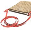 COACH Diagonal crossing canvas Signature F35940 Shoulder Bag leather Brown Used