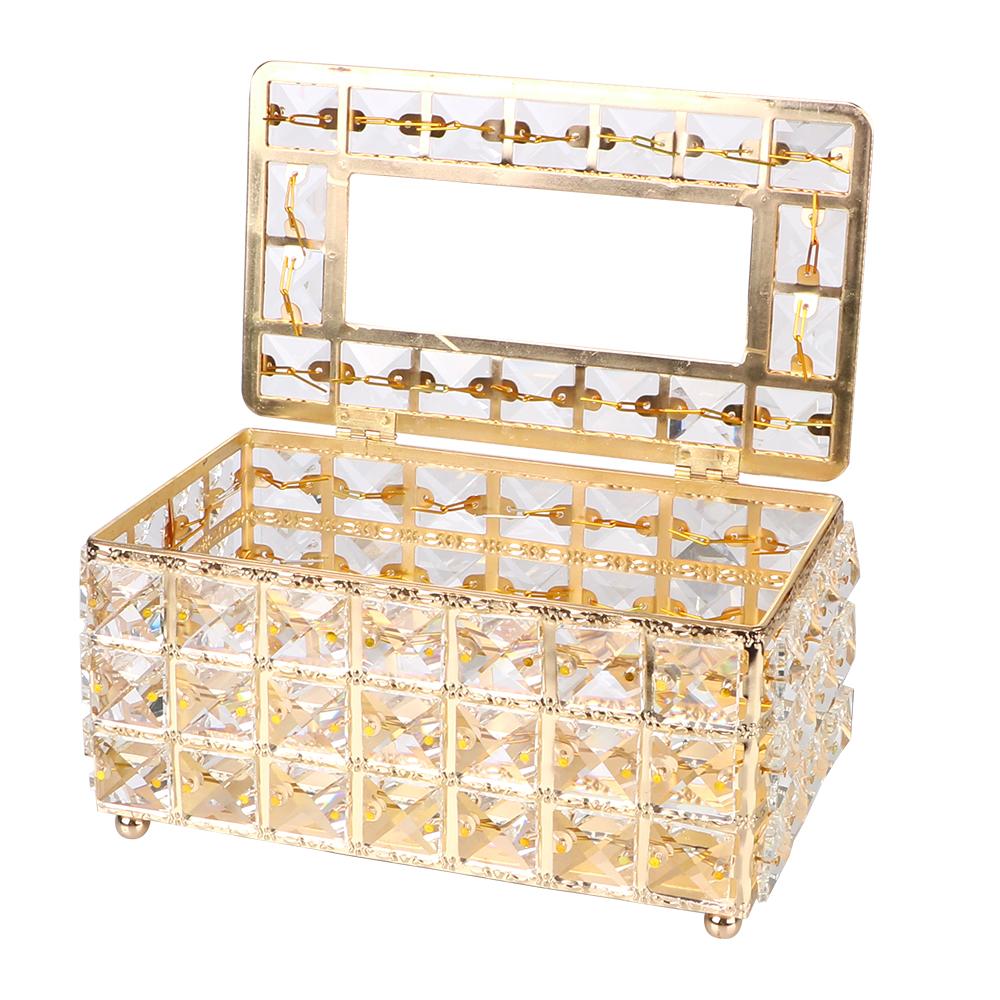 Tissue Box Bar Napkin Box Crystal Cube Napkin Dispenser Square Bedroom Office Hotel Cafe Coffee European-style